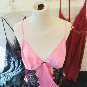 Lot of 3 Victoria Secret size l,xl  nightgown 1 silk & 2 polyester